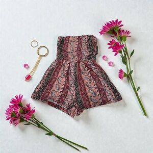 Chic Paisley Women's Strapless Romper